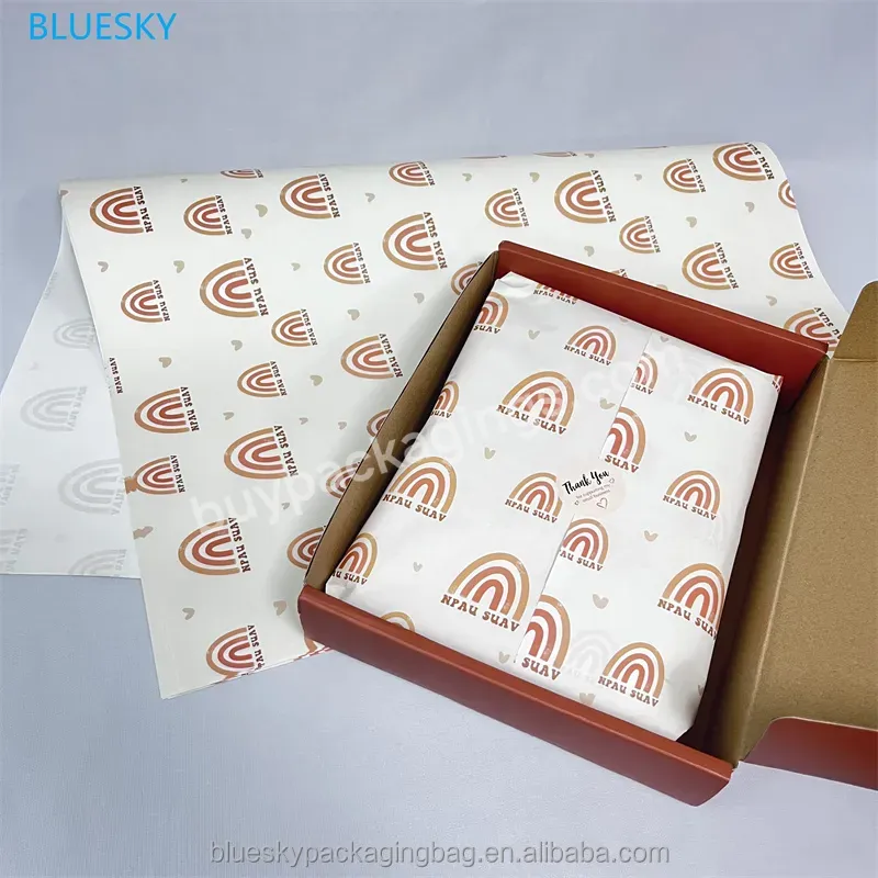 Eco Friendly Jewelry Clothing Packaging Wrapping Paper With Logo 60g Light Yellow Tissue Paper