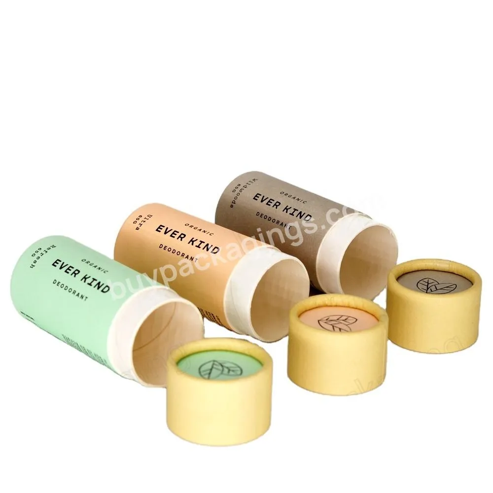 Eco Friendly Kraft Cardboard Empty Deodorant Stick Container Packaging Push Up Paper Tube