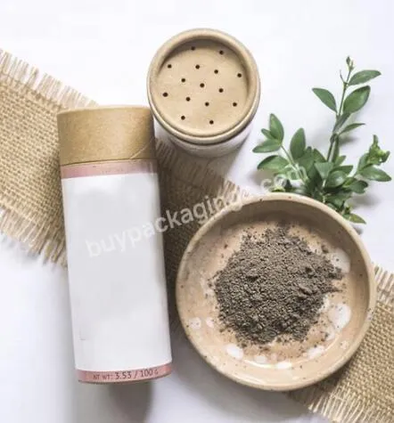 Eco Friendly Kraft Loose Powder Paper Tube Spice Jar Protein Powder Packaging With Shaker