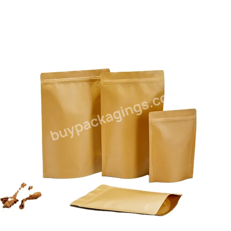 Eco Friendly Kraft Paper Bag Stand Up Pouches Ziplock Aluminum Tea Bags Heat Seal Paper Bag