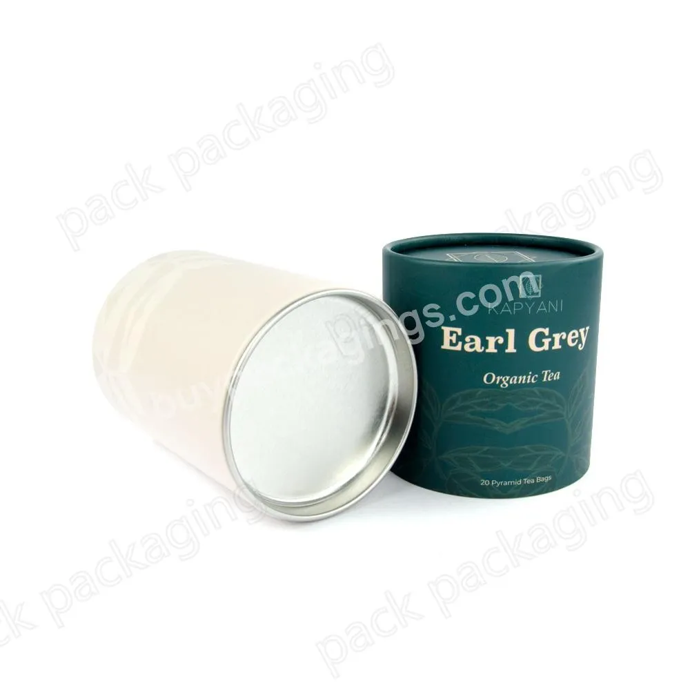 Eco Friendly Kraft Paper Tube Round Tea Box Packaging Supplement Box