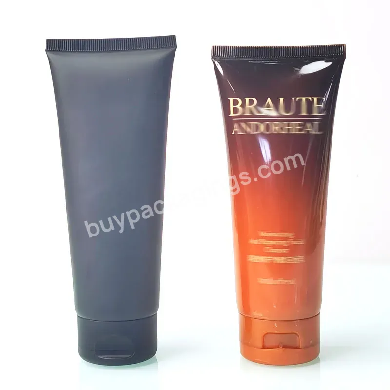 Eco Friendly Lotion Hand Cream Shampoo Black Brown 100ml Plastic Pe Squeeze Soft Tube