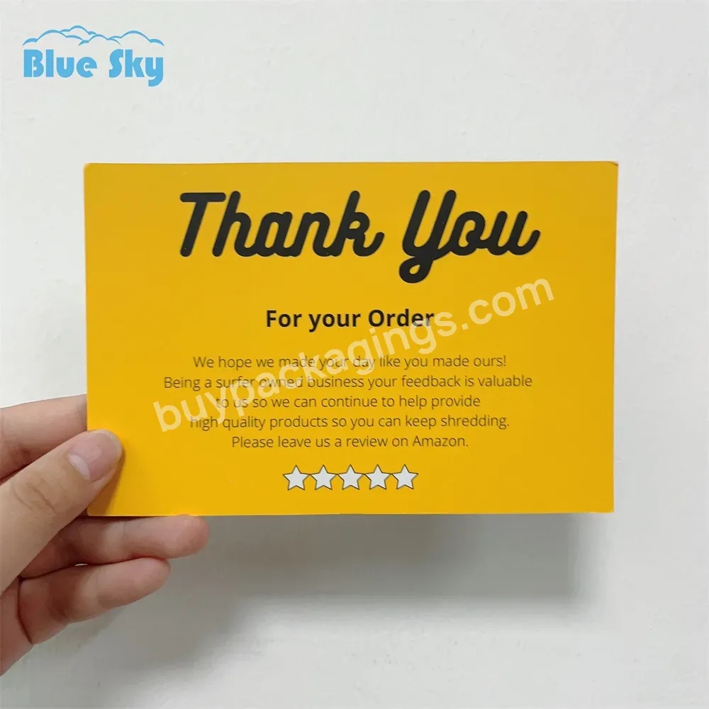 Eco Friendly Luxury Double-sided Customized Printing Color Gold Logo Holiday Thank-you Card Birthday Card