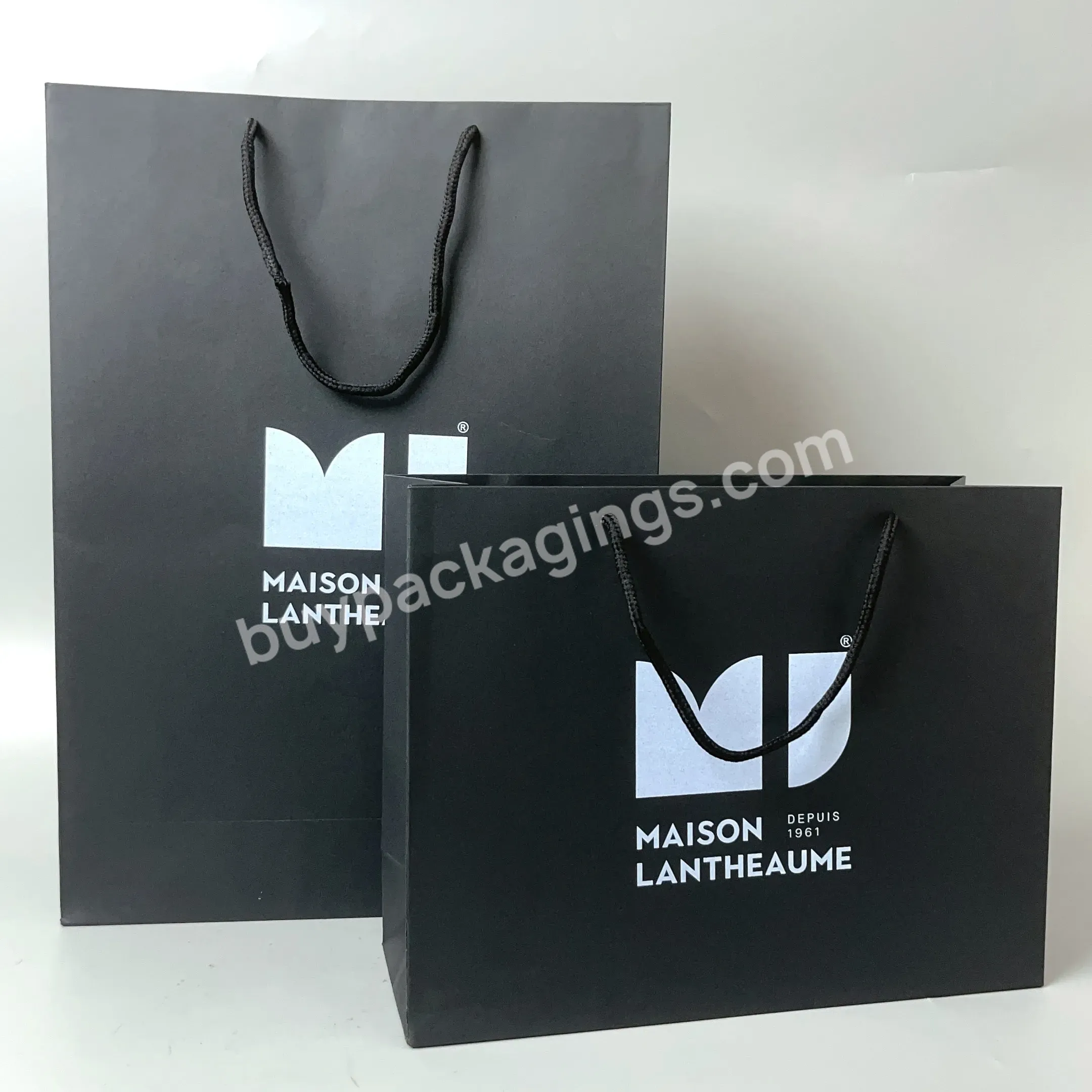 Eco Friendly Luxury Reusable Paper Bags Ordinary Logo Printing Single Side Custom Logo Packaging Bags