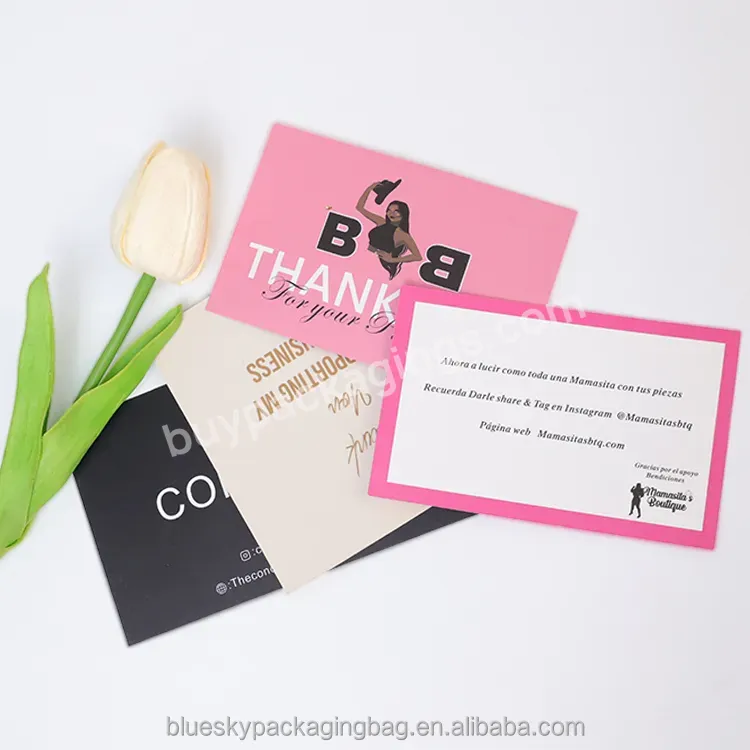 Eco Friendly Luxury Thank You Business Card Insert Card Custom Luxury Birthday Greeting Card