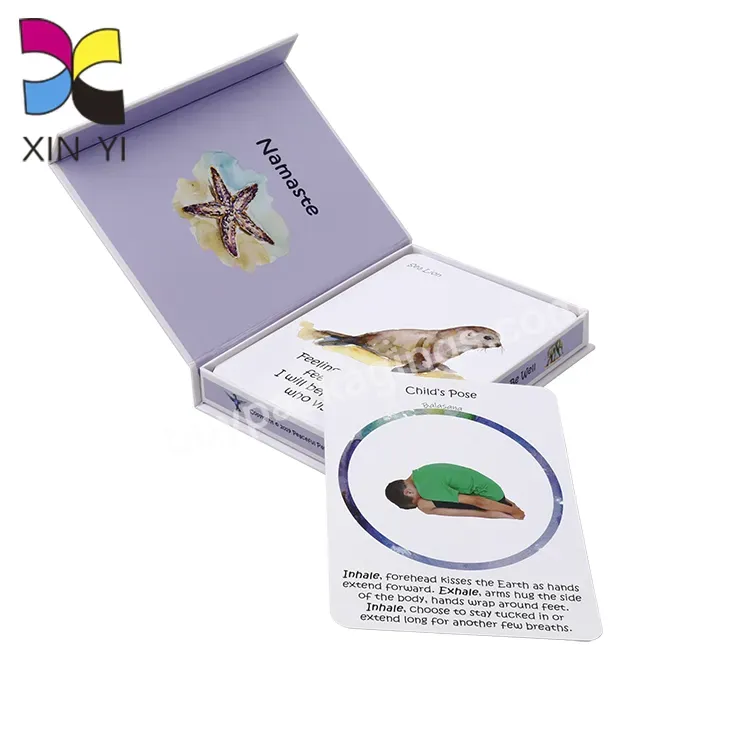 Eco Friendly Material Rigid Book Box Card Set Round Corner Die-cut Deck Cards