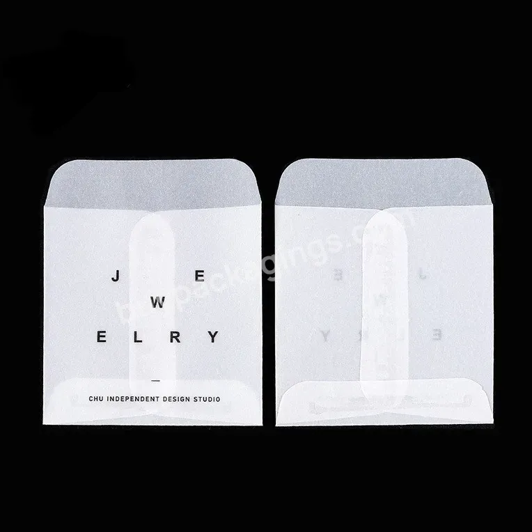 Eco-friendly Mini White Transparent Paper Envelope Small Transparent Paper Envelope