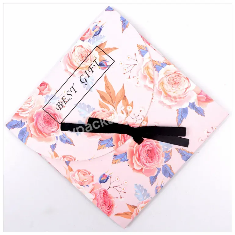 Eco Friendly New Design Custom Paper Envelope Box For Gift Scarf Packaging Box