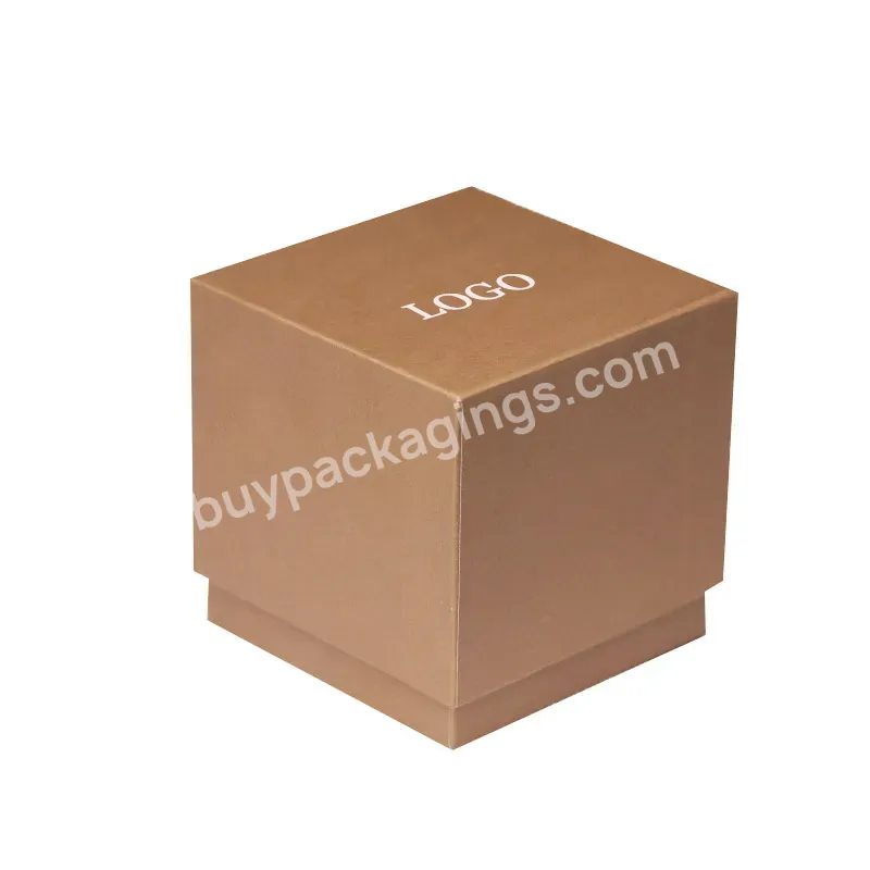 Eco Friendly Packaging Boxes Custom Logo Brown Paper Candle Gift Craft Box