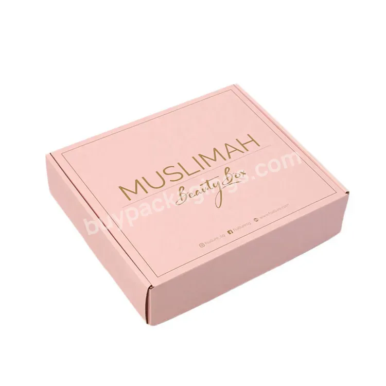 Eco Friendly Packaging Custom Logo Mailer Box Pink Shipping Boxes For Cloth Packaging
