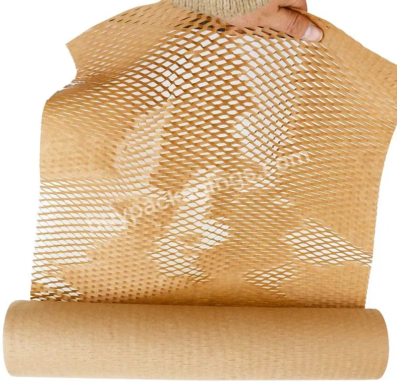 Eco Friendly Packaging Paper Honeycomb Cushioning Wrap Roll Perforated Packing Honeycomb Wrap Roll For Shipping