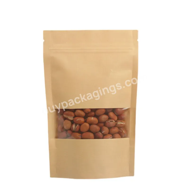 Eco-friendly Packaging Small Paper Bag 280micron 20*30+5 Kraft Stand Up Brown Paper Bags