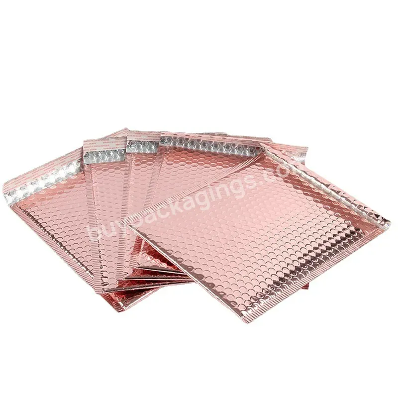 Eco-friendly Padded Envelopes Metallic Polymailer Shipping Packaging Mailer Bubble Rose Gold Custom Bubble Mailer - Buy Metallic Foil Aluminizing Shipping Envelopes Bubble Padded Envelope Custom Printed Rose Gold Poly Bubble Mailer Courier Bags,Custo