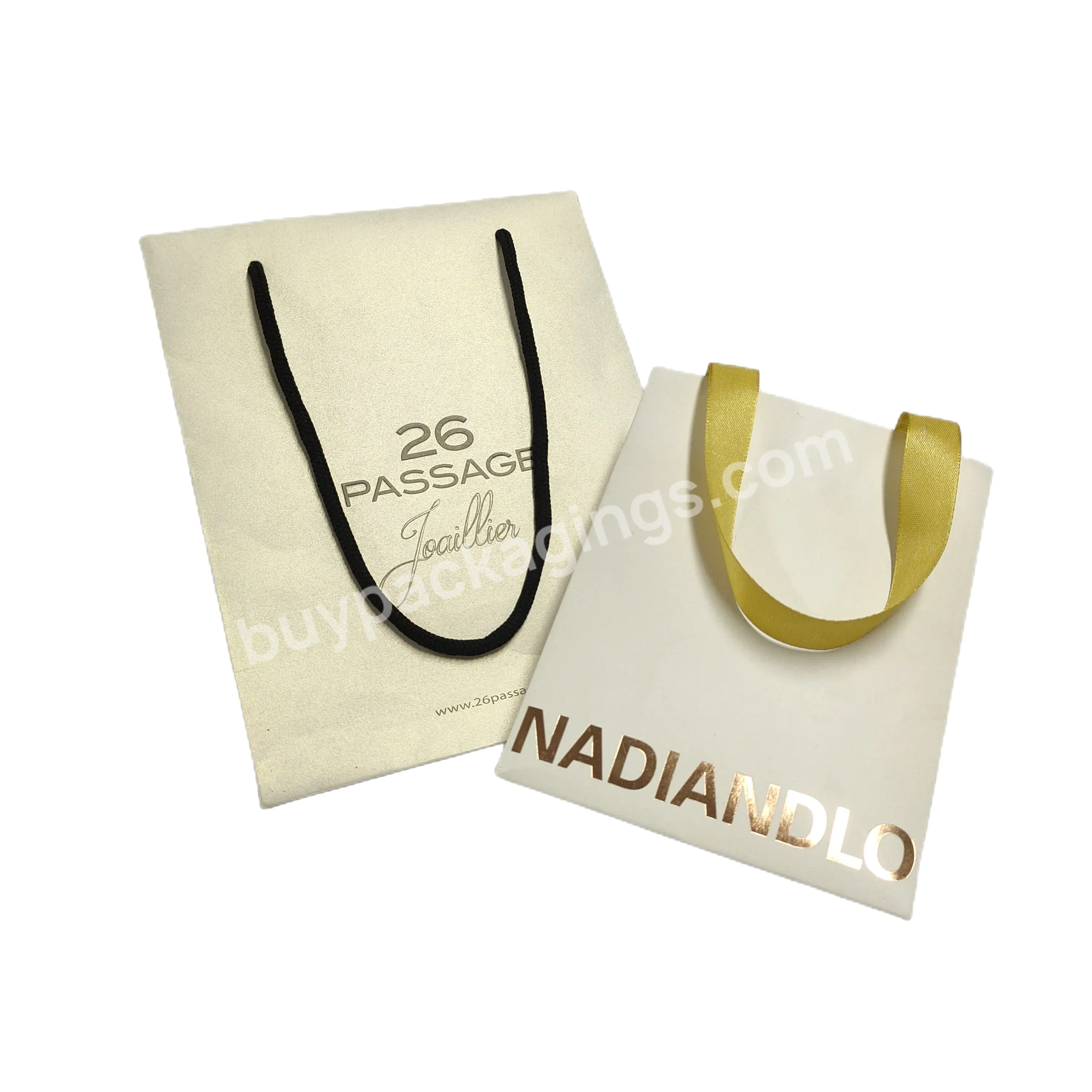 Eco Friendly Paper Bags Custom Logo And Design Beautiful Pattern For Cosmetic Packaging