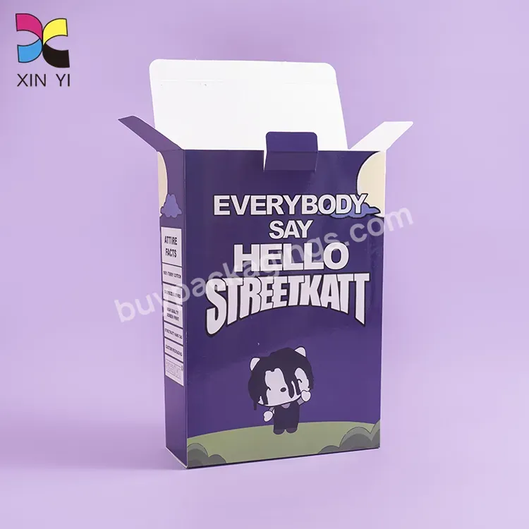 Eco-friendly Paper Box Clothes Packaging Box Custom Logo Printing Cereal Box Packaging