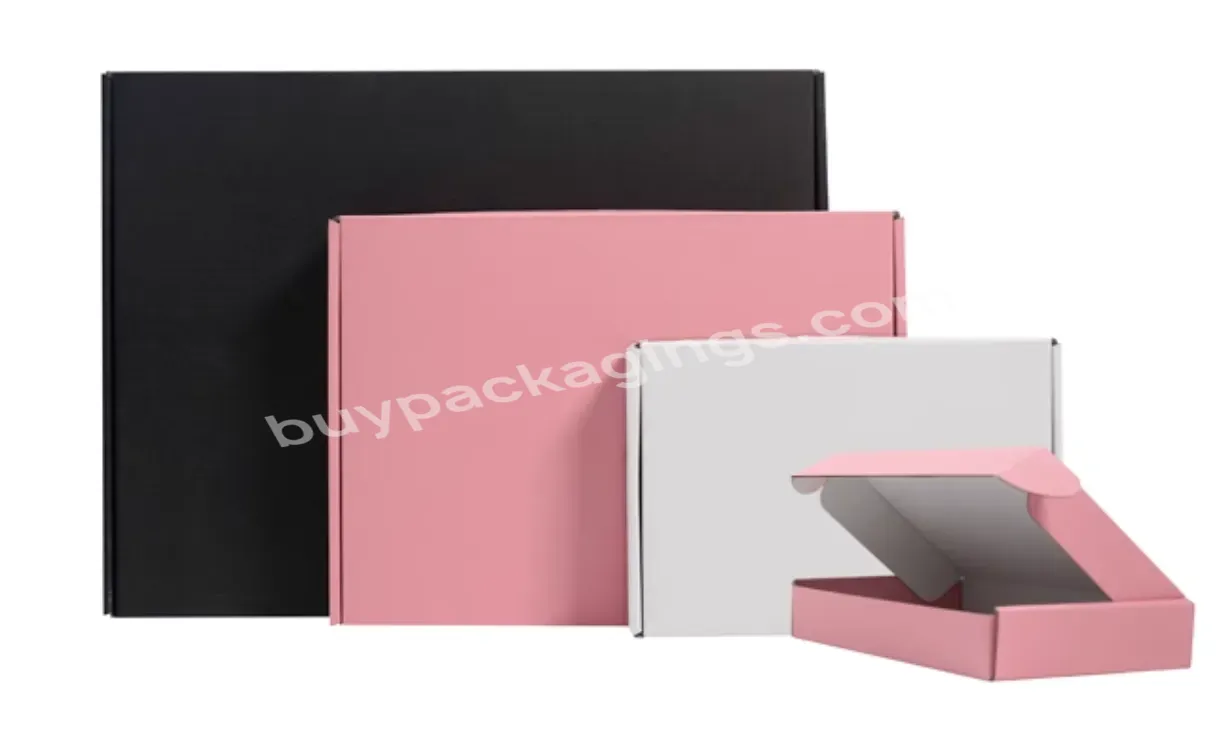 Eco Friendly Paper Box Pink Custom Logo Mailing Packaging Box For Clothing Shoes