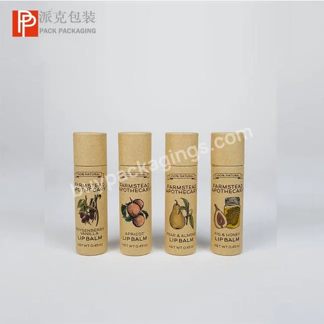 Eco friendly paper tube for lip balm 0.3oz push up paper tube