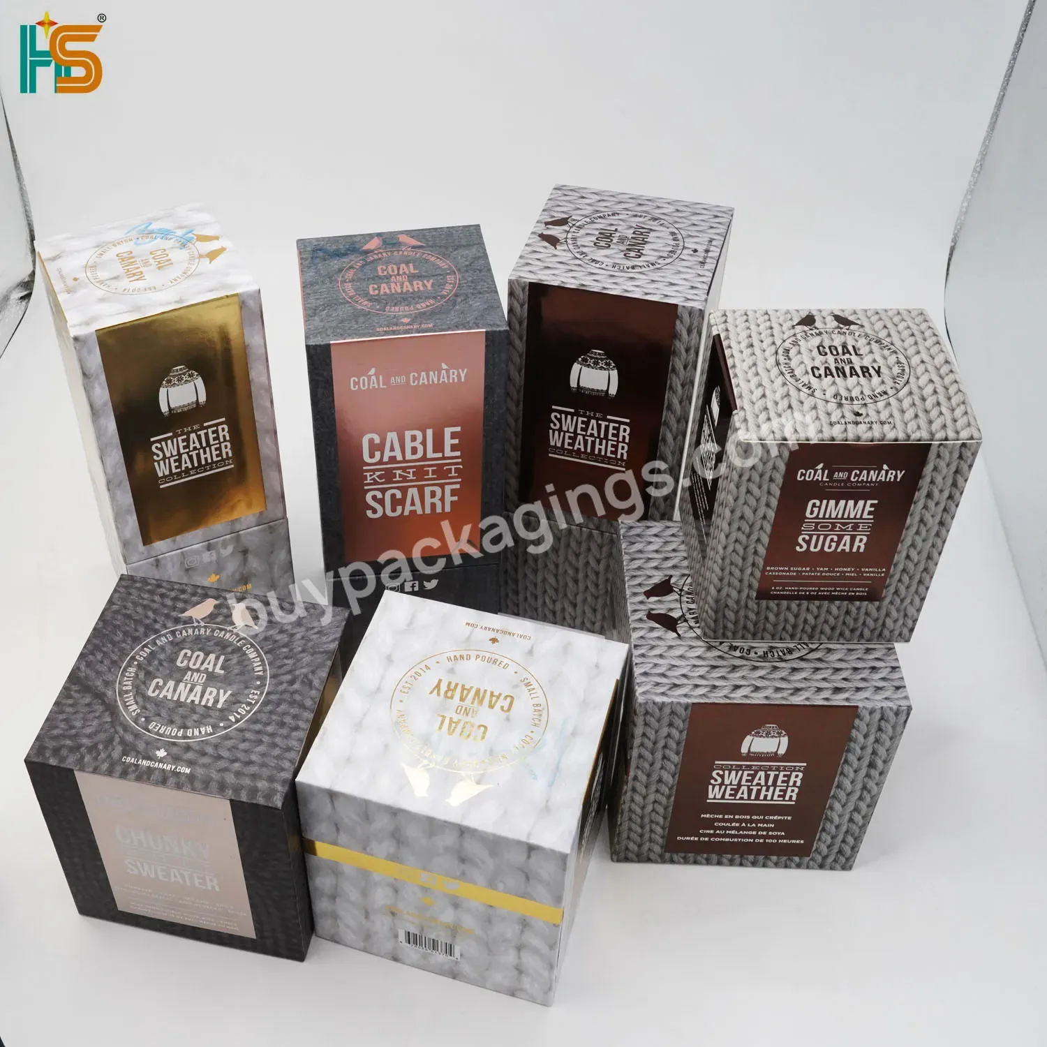 Eco Friendly Paper Tube Gift Lid Box Custom Logo Luxury Personalised Empty Candle Jar Packaging Boxes