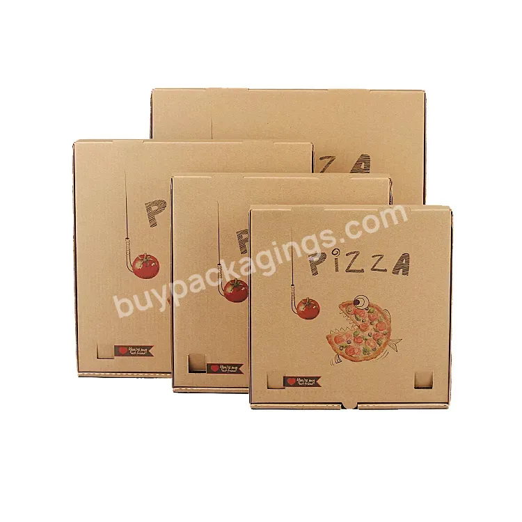 Eco Friendly Pizza Box Custom Color Logo Printed Paper Corrugated Pizza Box