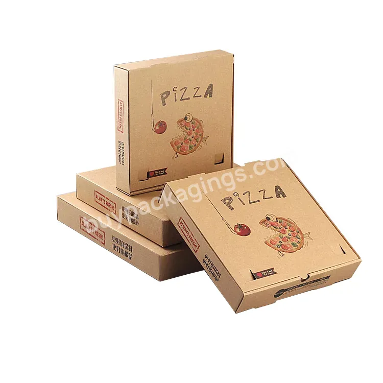 Eco Friendly Pizza Box Custom Color Logo Printed Paper Corrugated Pizza Box