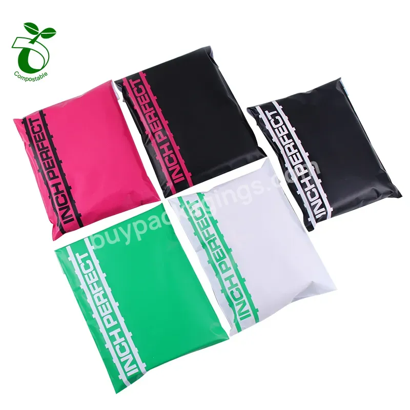 Eco Friendly Pla Pbat Corn Starch Biodegradable Printed Plastic Colored Logo Poly Mailers Custom Mailing Bags Compostable Mailer