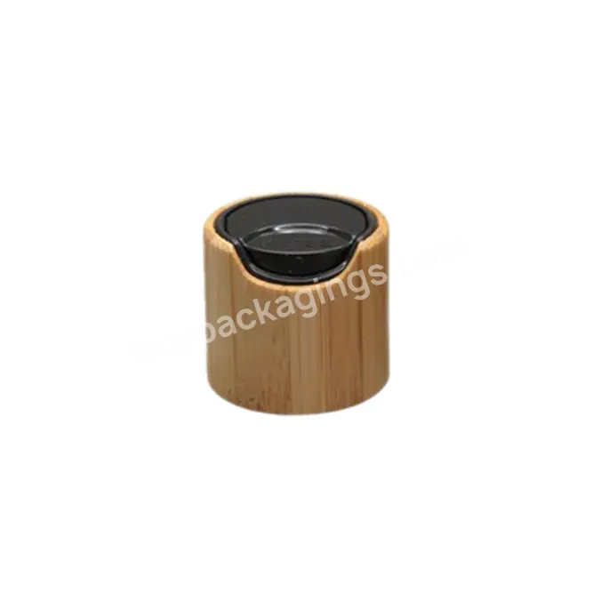 Eco-friendly Plastic Disc Top Cap With Bamboo Cover,Wooden Disc Top Cap