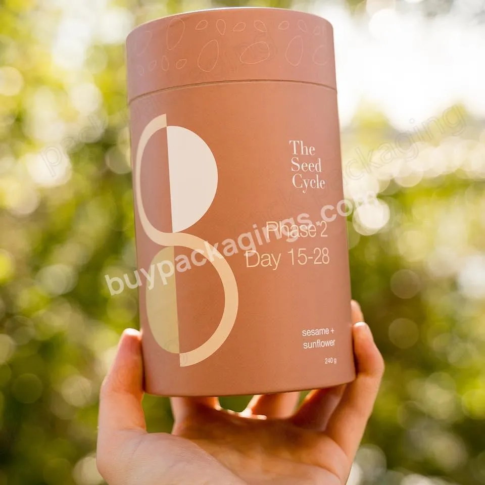 Eco friendly Plastic-free cardboard tube container herbal tea leaves paper cardboard tubes packaging