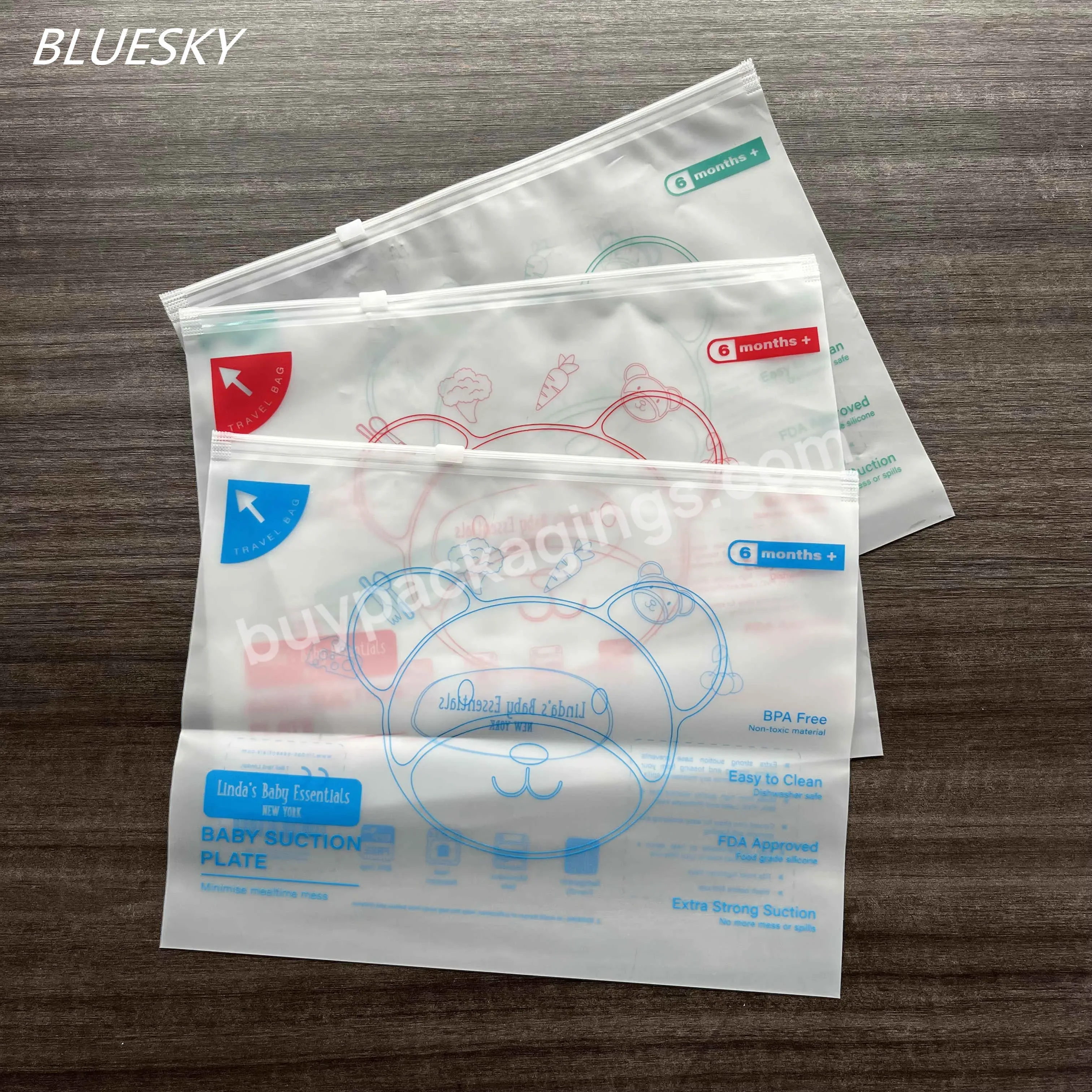 Eco Friendly Plastic Pvc Ziplock Custom Logo Printing Zip Hot Styles Frosted Clear Bag
