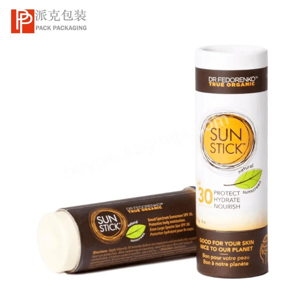 Eco friendly popular custom design push up paper packaging tube for deodorant