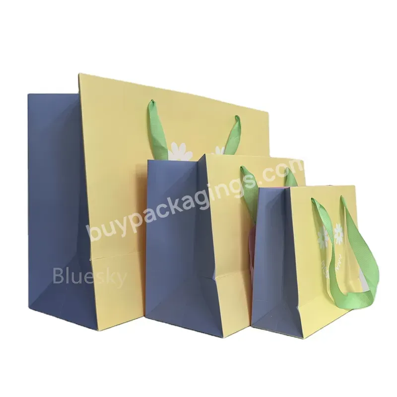 Eco Friendly Pouch Recycled Custom Shopping Bags Logo Printed Christmas Paper Gift Bags