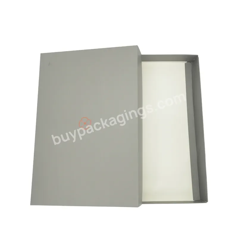 Eco Friendly Print Silver Stamping Logo Rigid Lid And Base Rectangle Box