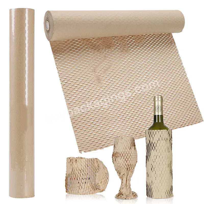 Eco Friendly Recyclable Biodegradable Red Wine Glass Packaging Protective Compostable Honeycomb Wrapping Paper - Buy Paper Honeycomb Christmas,Paper Honeycomb Decoration,Packing Material Honeycomb Paper Cushioning Wrap.