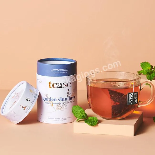 Eco Friendly Round wholesale tea package food packaging tea paper tube for loose tea bag