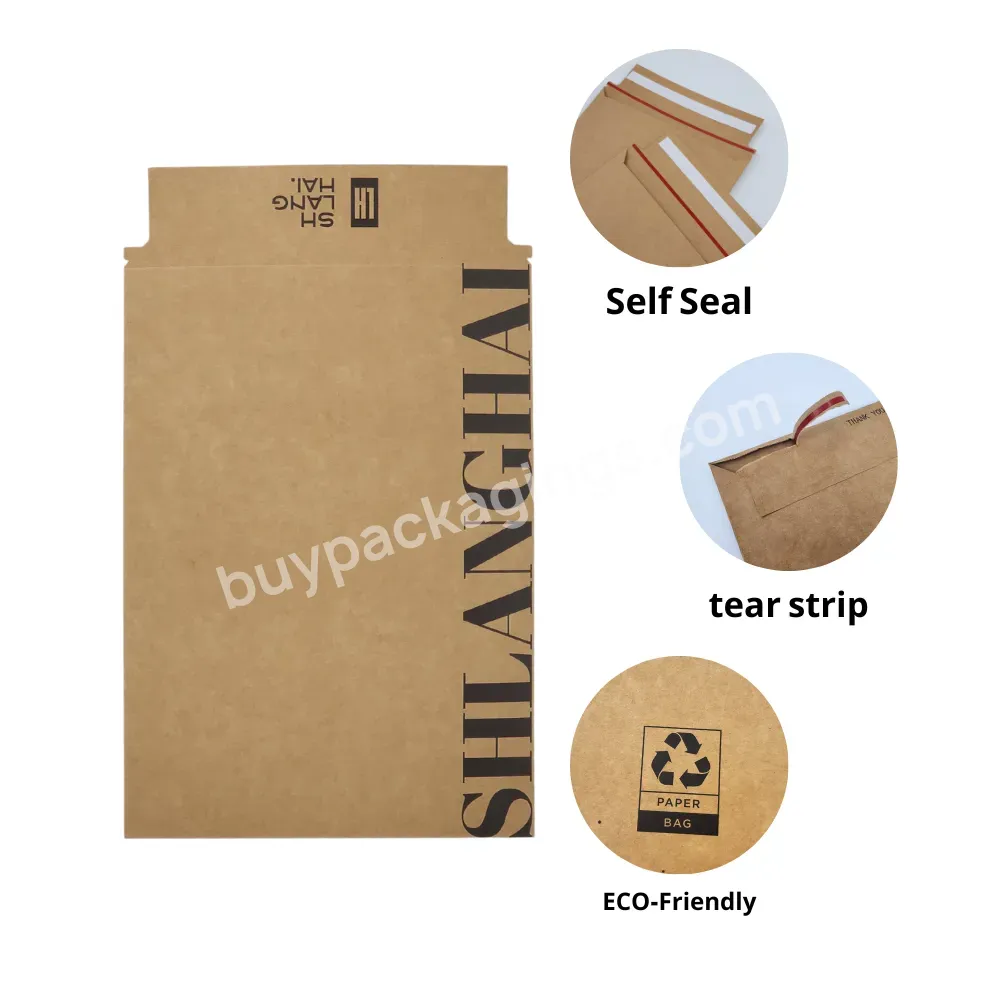 Eco Friendly Self Seal Photo Document Mailers Rigid Mailer A5 Envelope Packaging Cardboard Mailer