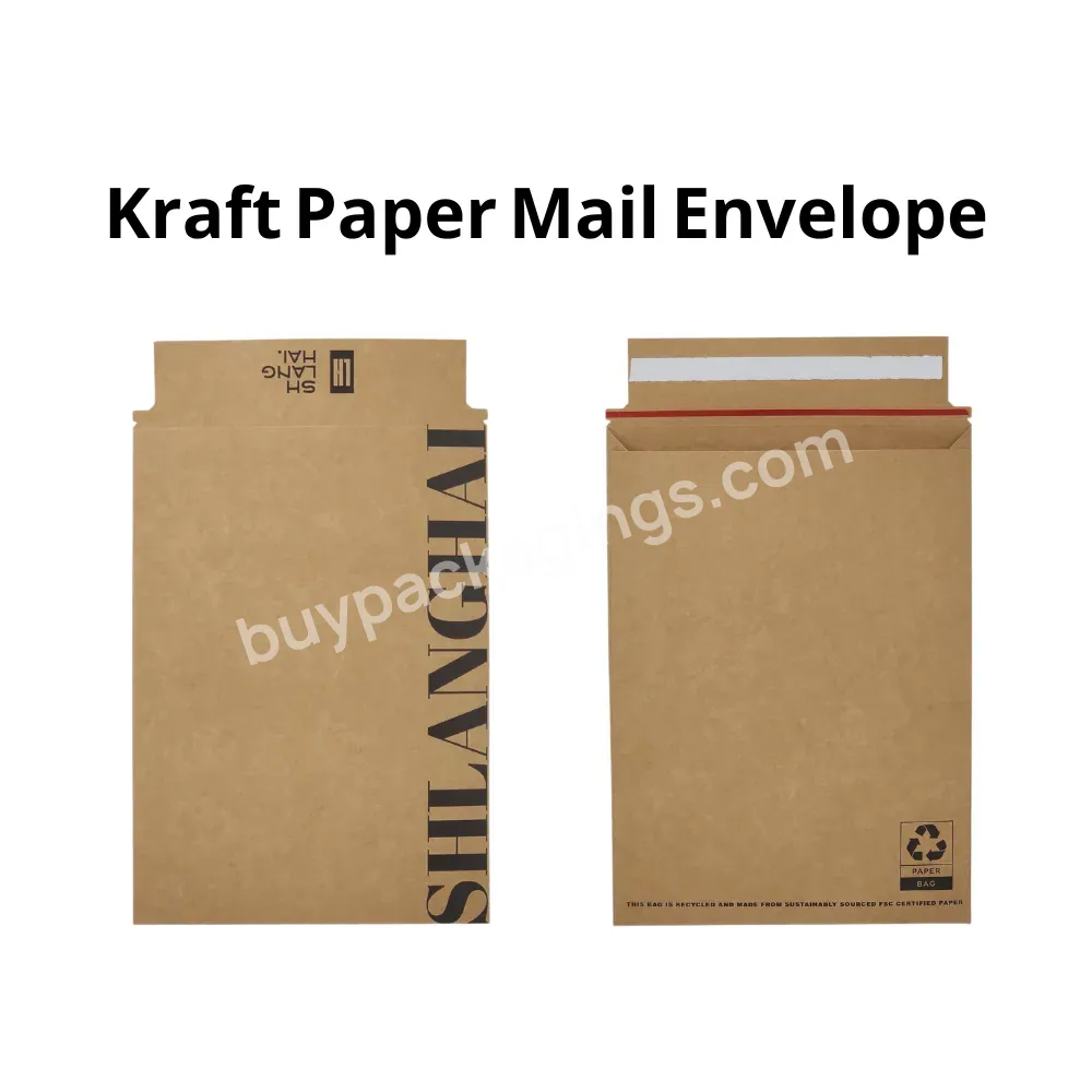 Eco Friendly Self Seal Photo Document Mailers Rigid Mailer A5 Envelope Packaging Cardboard Mailer