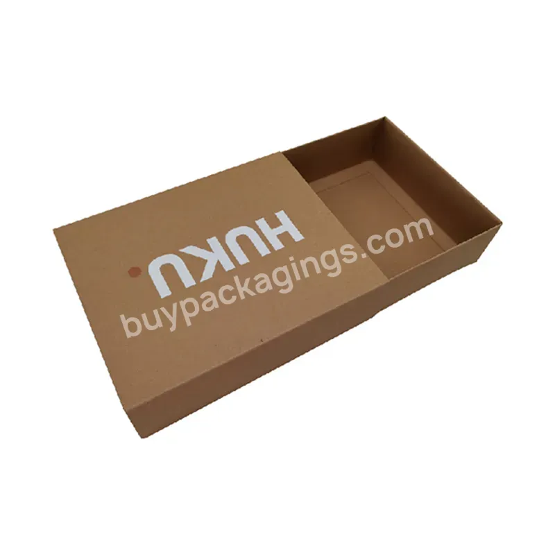 Eco-friendly Slide Brown Kraft Paper Boxes Slide Box With Your Own Logo