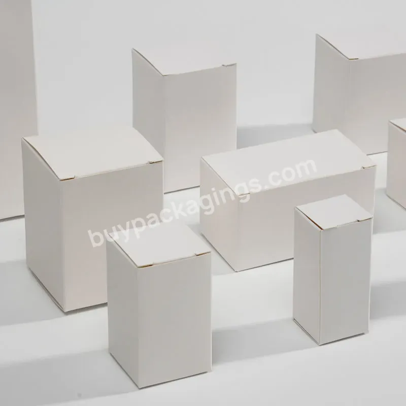 Eco-friendly White Cardboard Tuck Box Corrugated Packaging Boxes Foldable Kraft Gift Paper Box