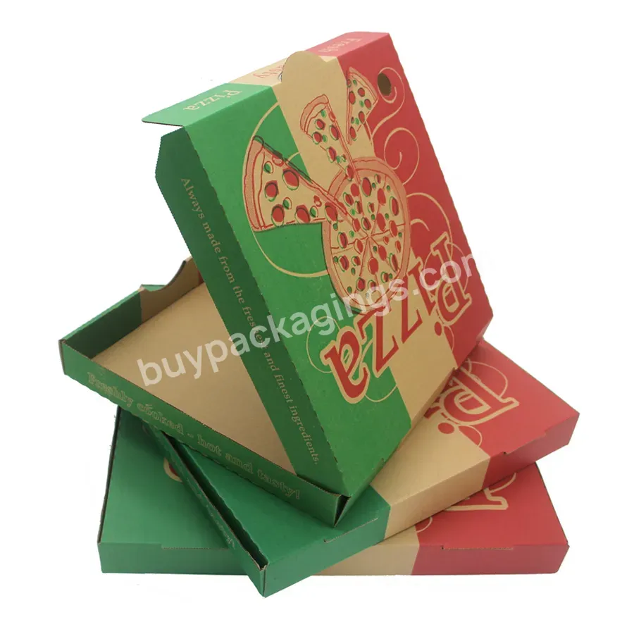 Eco Friendly Wholesale Cheap Paper Takeaway Pizza Box Custom Size Pizza Box Brown On Brown