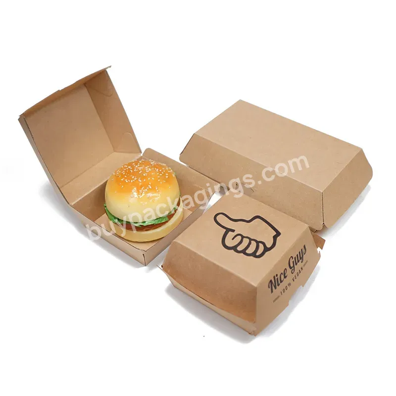 Eco Friendly Wholesale Custom Size Print Paper Meal Box Burger Box Food Box Packaging