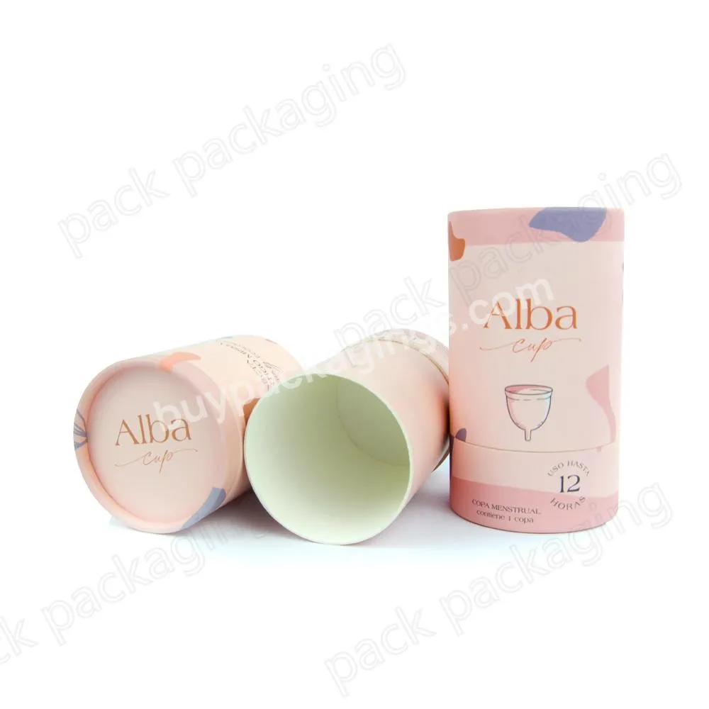 Eco-friendly Wholesale Food Grade Cardboard Paper Tube New Packaging for Lady Silicone Period Menstrual Cup