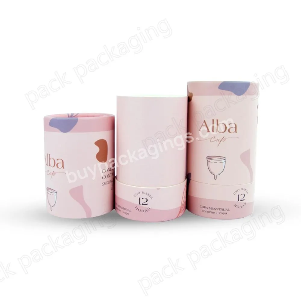 Eco-friendly Wholesale Food Grade Cardboard Paper Tube New Packaging for Lady Silicone Period Menstrual Cup