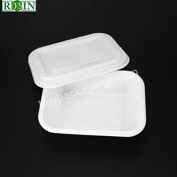 Eco Friendly Wholesale Restaurant Rectangular Disposable Microwave Plastic Pp Takeaway Food Containers