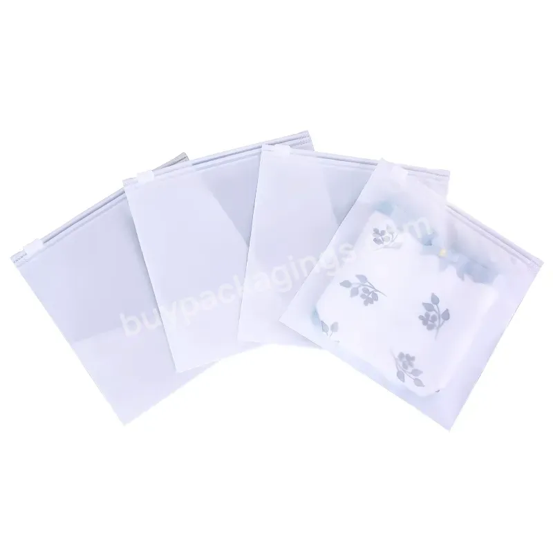 Eco Friendly Zipper Resealable Clothes Packaging Frosted T-shirt Plastic Ziplock Bag Zipper Bag For Clothing