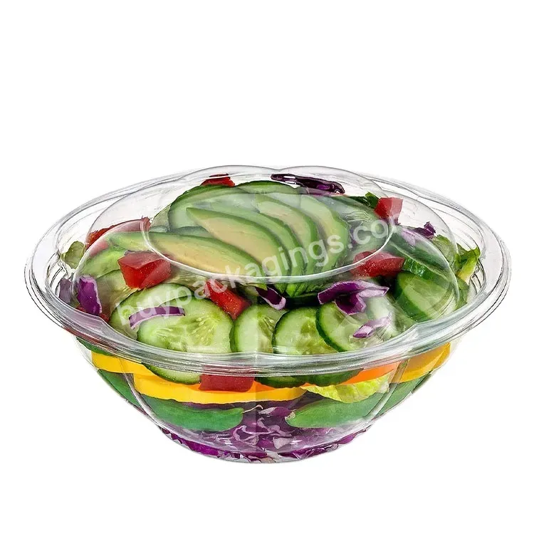 Eco Friendly24oz Pet Clear Fruit Salad Bowl Disposable Plastic Round Food Packaging Bowls With Lids - Buy 24oz Pet Clear Fruit Salad Bowl,Eco Friendly Clear Fruit Salad Bowl,Fruit Salad Bowl Plastic With Lids.