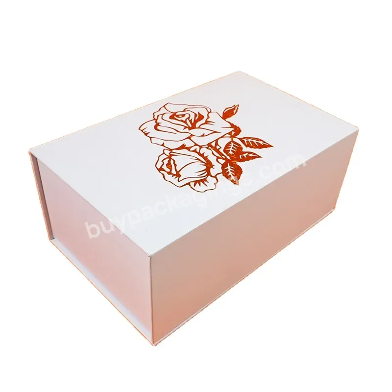 Eco Packaging Large Rigid Paper Cardboard Gift Packaging Folding Box For Wedding Dress