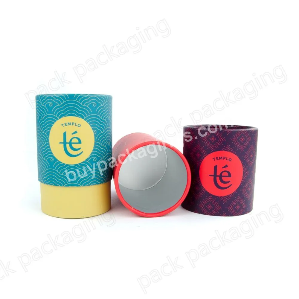 Eco recycled large cardboard tubes packaging round cylinder tube box tea paper tube food package