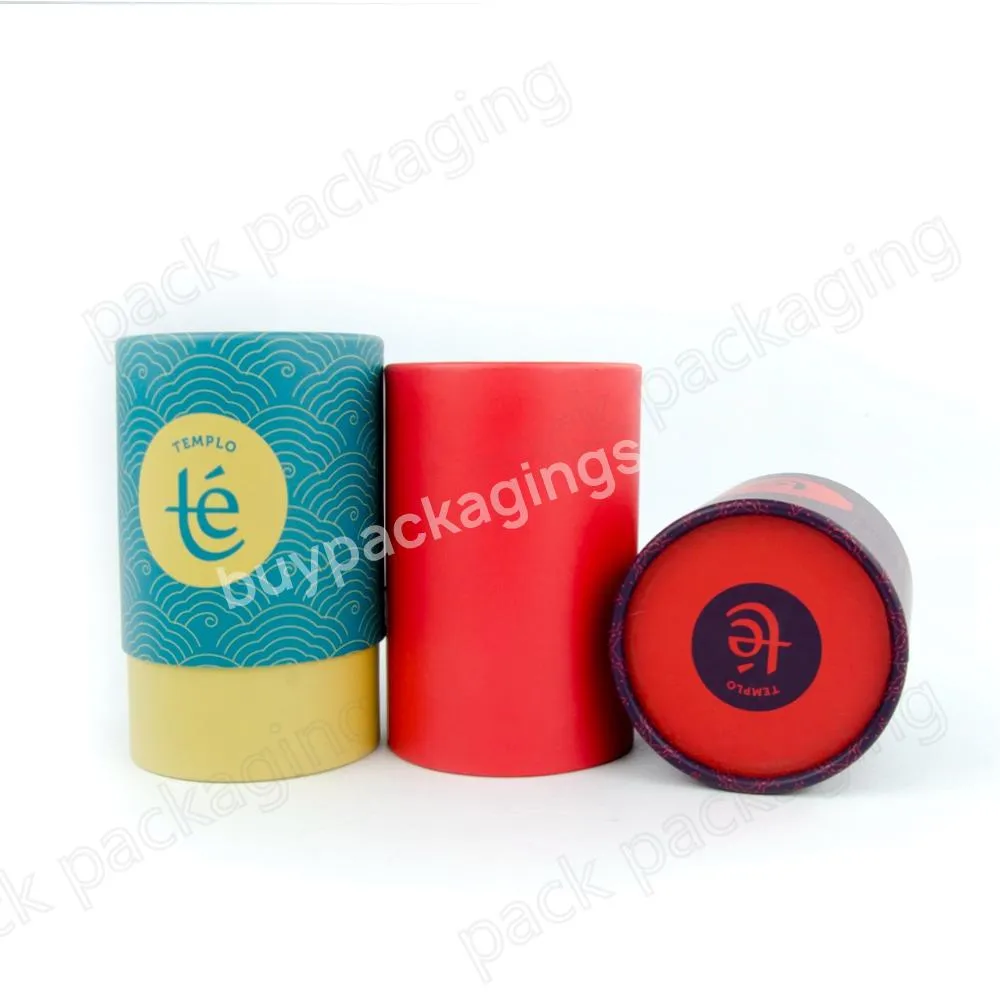 Eco recycled large cardboard tubes packaging round cylinder tube box tea paper tube food package