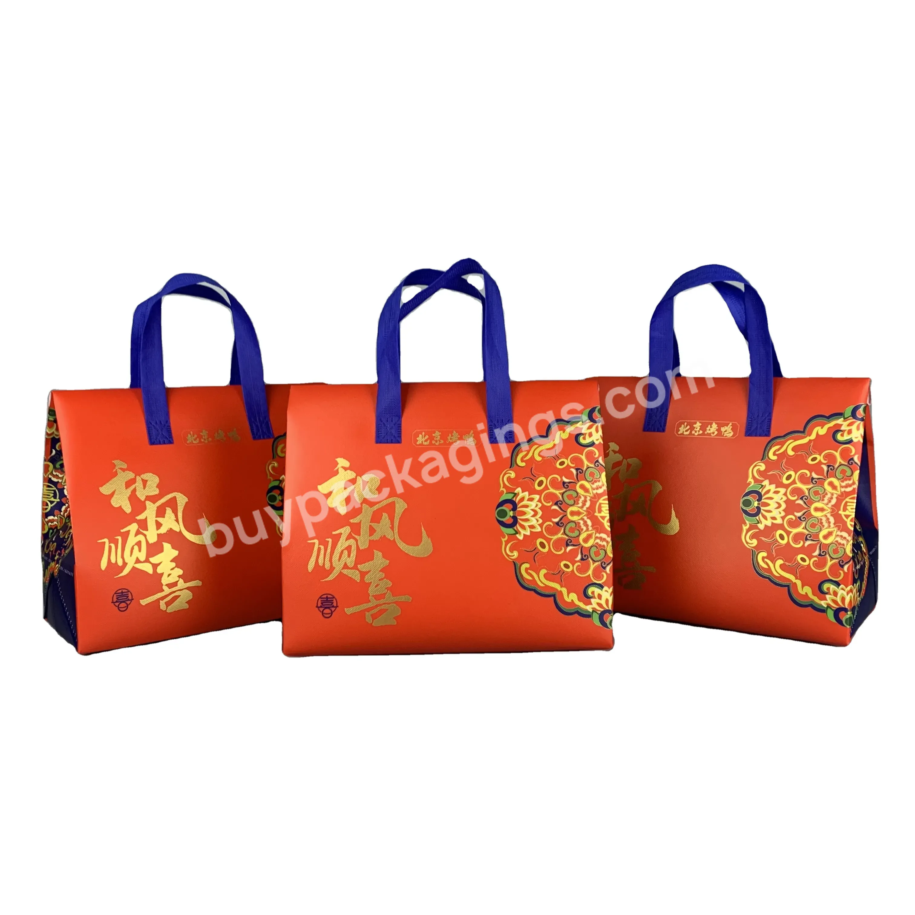 Eco Reusable Laminated Cooler Bag Recyclable Customized Food Bag With Pattern For Packaging