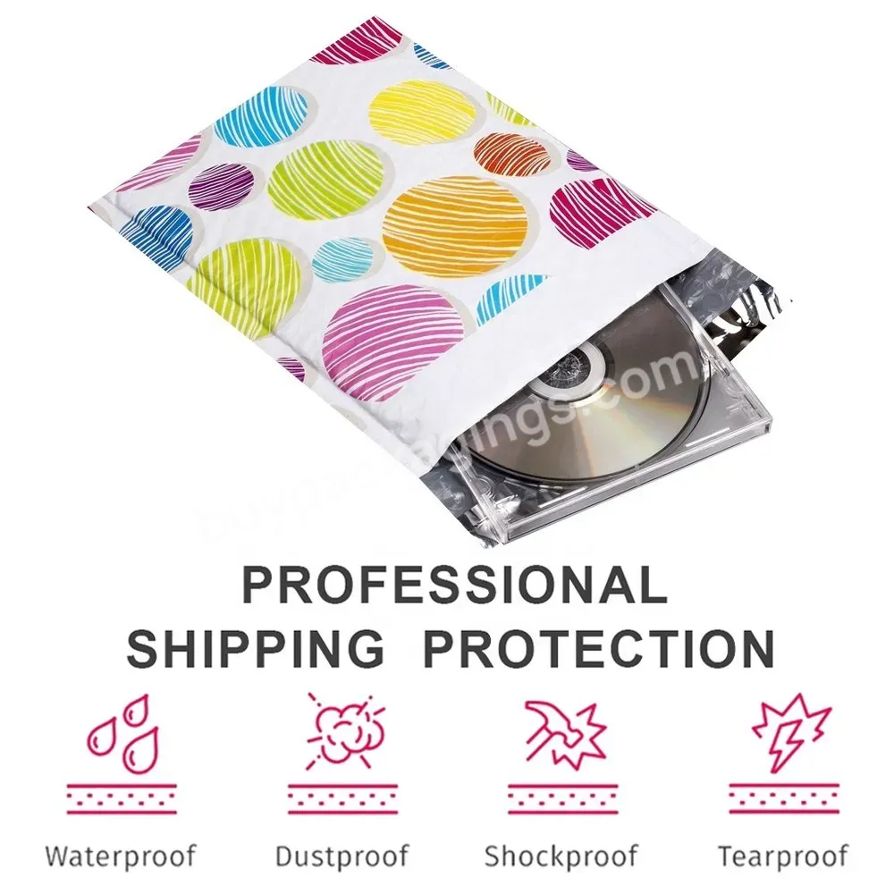 Eco Stock Custom Logo Holographic Bubble Mailer Express Poly Bubble Mailers Padded Shipping Envelopes Plastic