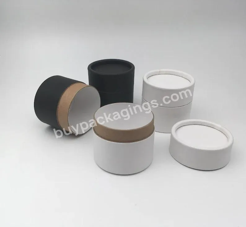 Eco wax lined cardboard Jars kraft 200ml cardboard paper container for any cosmetics push up tubes